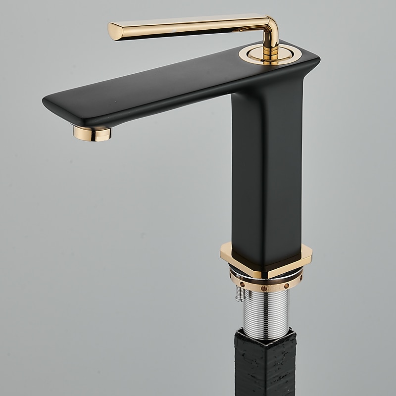 Basin Sink Mixer Faucet Brass, Tall/Short Bathroom Tap Single Handle One Hole Deck Mounted with Cold Hot Hose Bath Taps Vessel Water Tap 2026 - $173.99 –P3