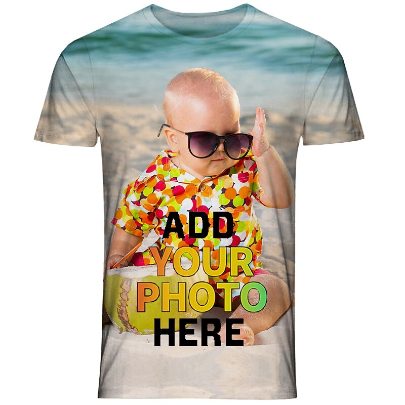Custom T Shirt for Men Design Your Own Custom Shirts Personalized All Over Print Tee Custom Gifts 2025 - GBP £15 –P3