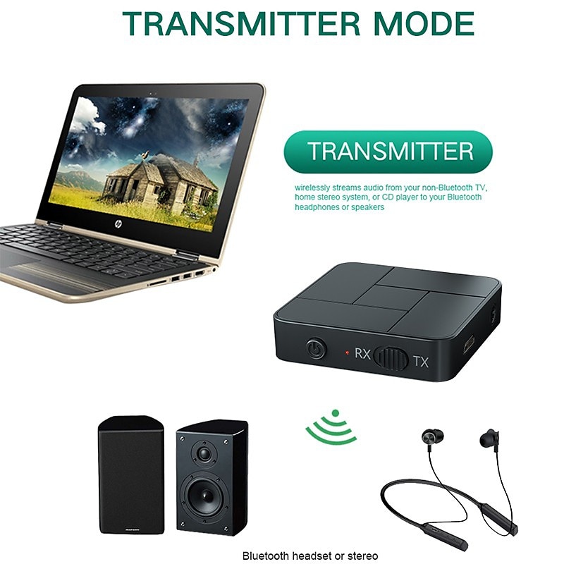 2 in 1 Wireless Bluetooth 5.0 Transmitter Receiver Portable Stereo Audio Music Receiver Adapter 3.5mm AUX Jack for Home TV Computer Speaker 2025 - $14.99 –P3