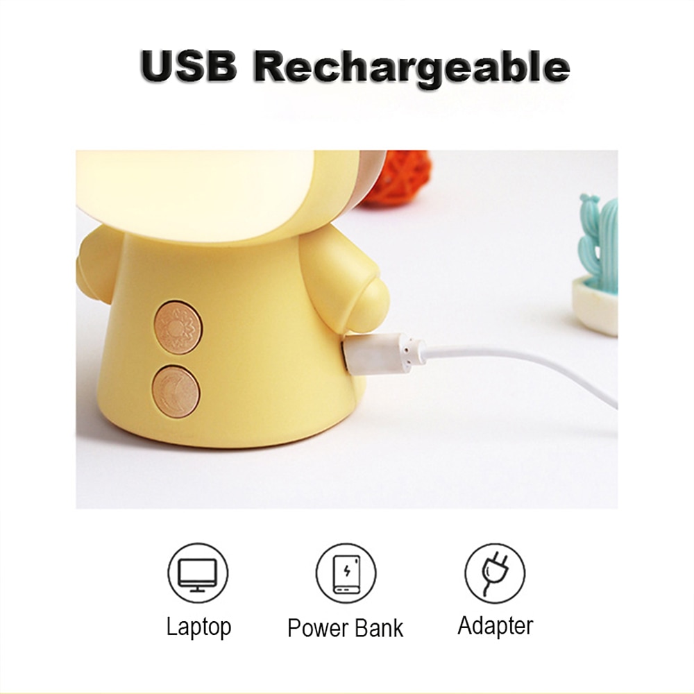 draagbare leuke bureaulamp usb oplaadbare dimbare studie tafellamp nachtkastje led nachtlampje voor lezen werk kinderen verjaardagscadeau 2026 - $17.49 –P8