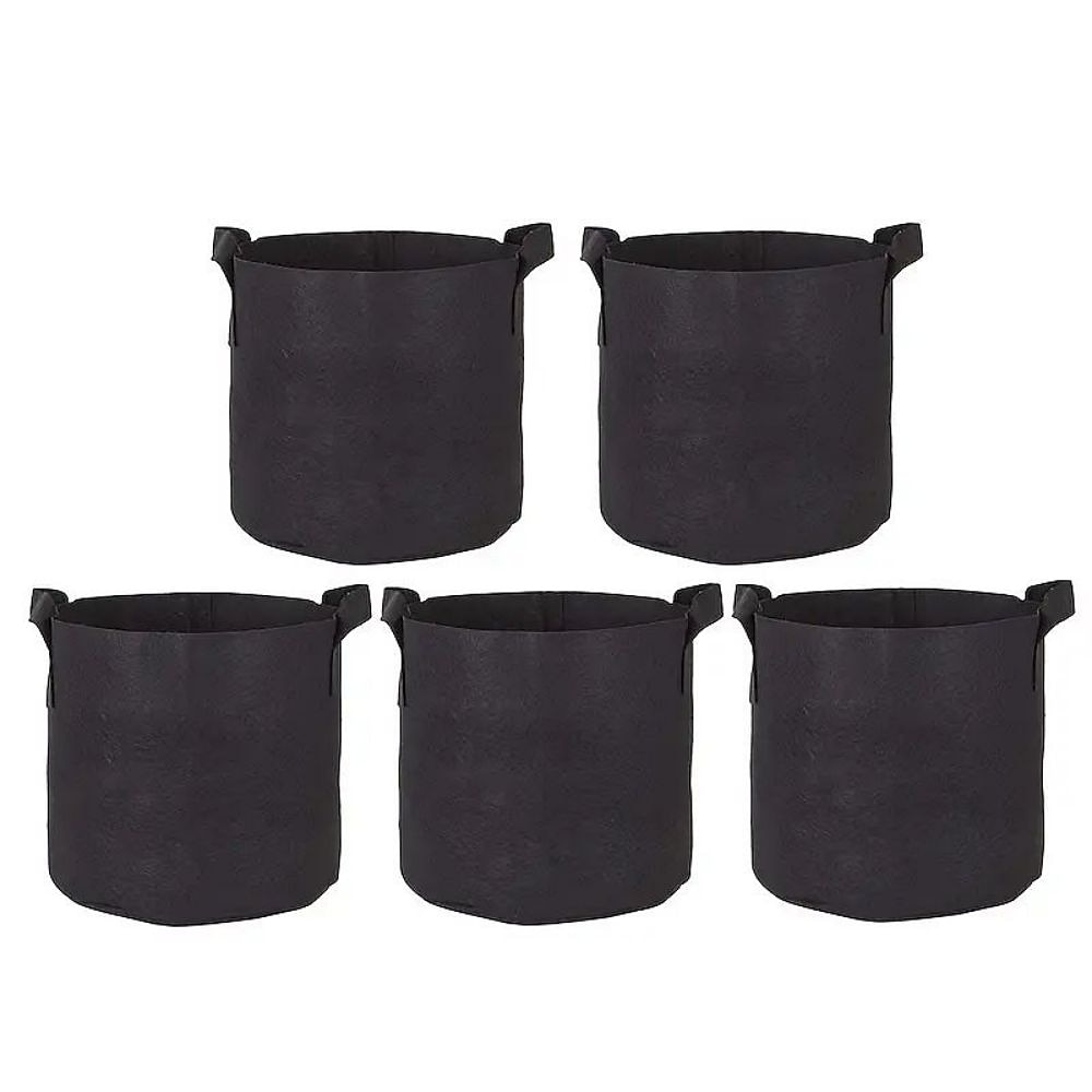 Confezione da 5 sacchi per la coltivazione di piante3/5/7/10 galloni vasi in tessuto per piante contenitore da giardino vasi in tessuto per aerazione resistente tessuto non tessuto addensato sacchetti del 2025 a $11.99 –P9