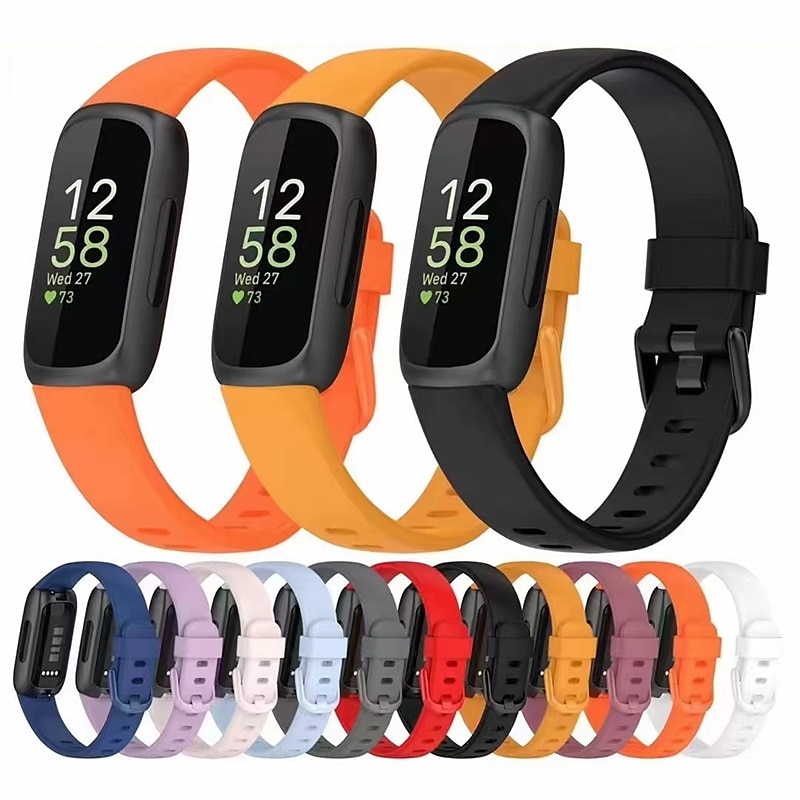 Smart Watch Band Συμβατό με Fitbit Inspire 3 σιλικόνη Εξυπνο ρολόι Λουρί Μεταλλικό κούμπωμα Αδιάβροχη Ρυθμιζόμενο Αθλητικό Μπρασελέ Αντικατάσταση Περικάρπιο 2025 - $11.99 –P1