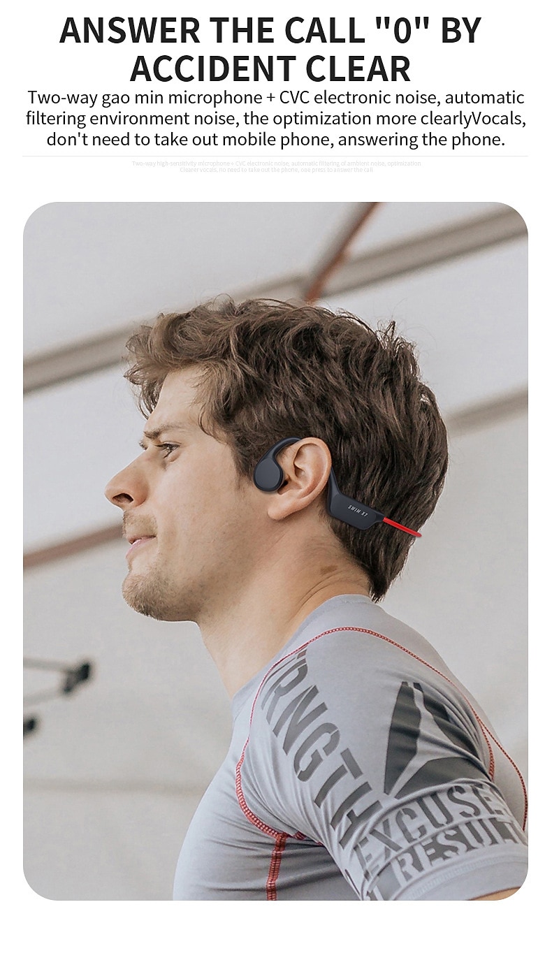 Bone Conduction Bluetooth Earphones - IPX8 Waterproof MP3 Player, 32GB Memory, HiFi Ear-Hook Headphones with Mic for Swimming​ 2025 - $55.99 –P14