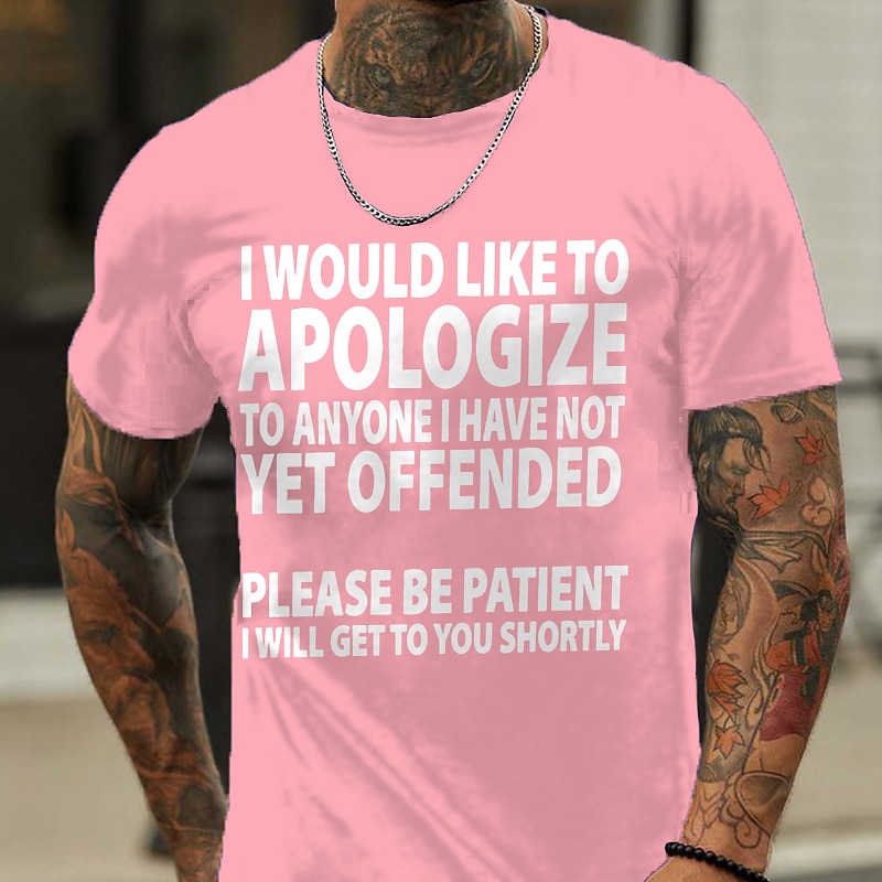 2025年 男性用 レタード Tシャツ カジュアルスタイル コットン１００％ 半袖 グラフィック シャツ ワイン ヘザーグレー ブラック 快適なTシャツ バケーション カジュアル ファッションデザイナーの衣類  コレクション – $15.99 –P9