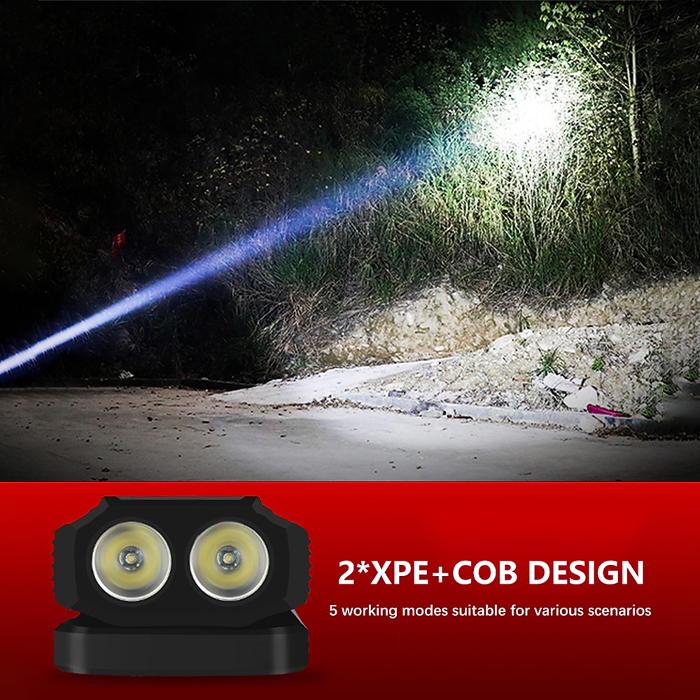 cob work light usb перезаряжаемый супер яркий светодиодный фонарик портативный фонарь для кемпинга с хвостовым магнитом водонепроницаемый регулируемый фонарь 2026 - $27.99 –P9