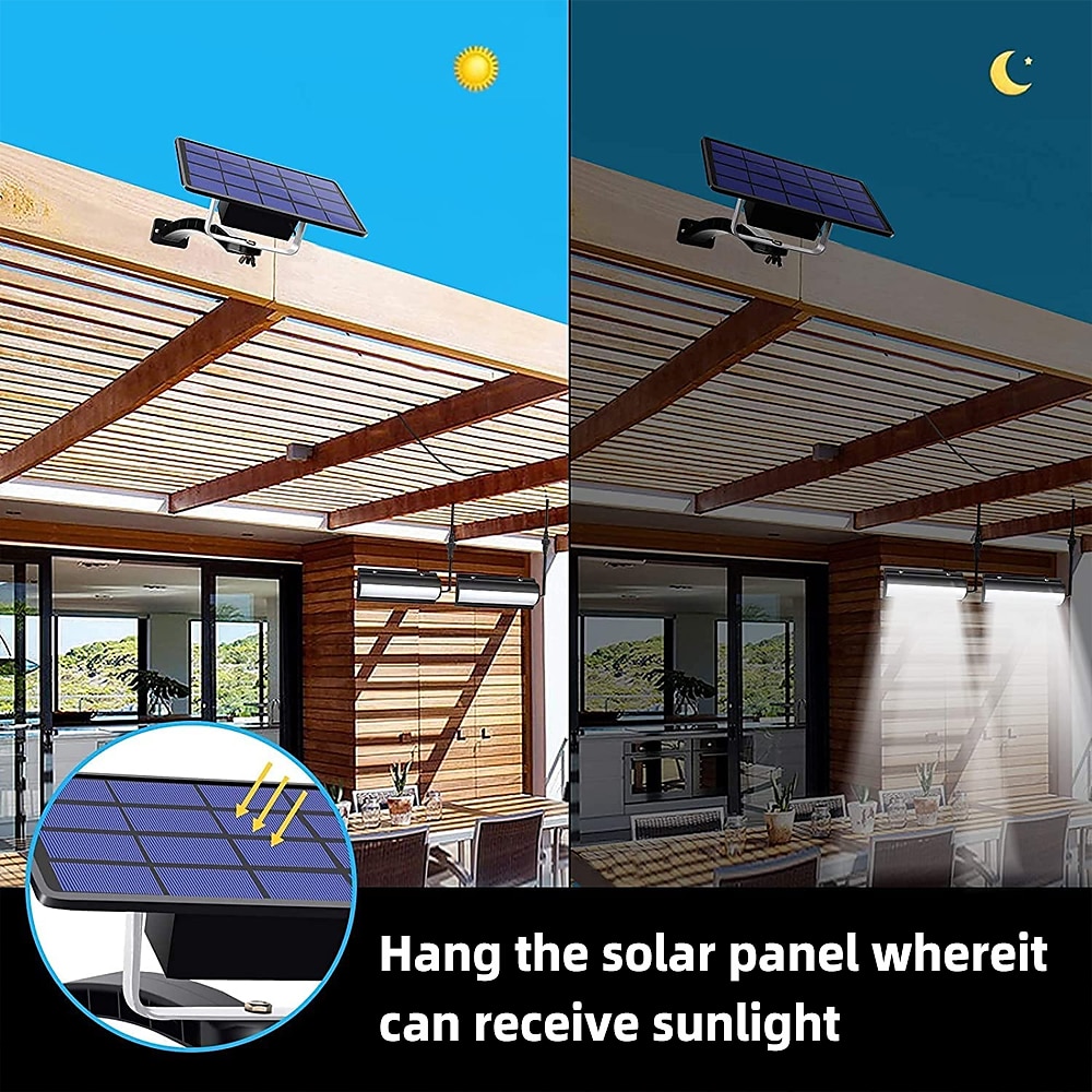 zonne-licht buiten hanglamp automatische sensor schakelaar dubbele kop tuinverlichting gebruikt in tuinen werven binnenshuis etc. 2025 - $60.99 –P8