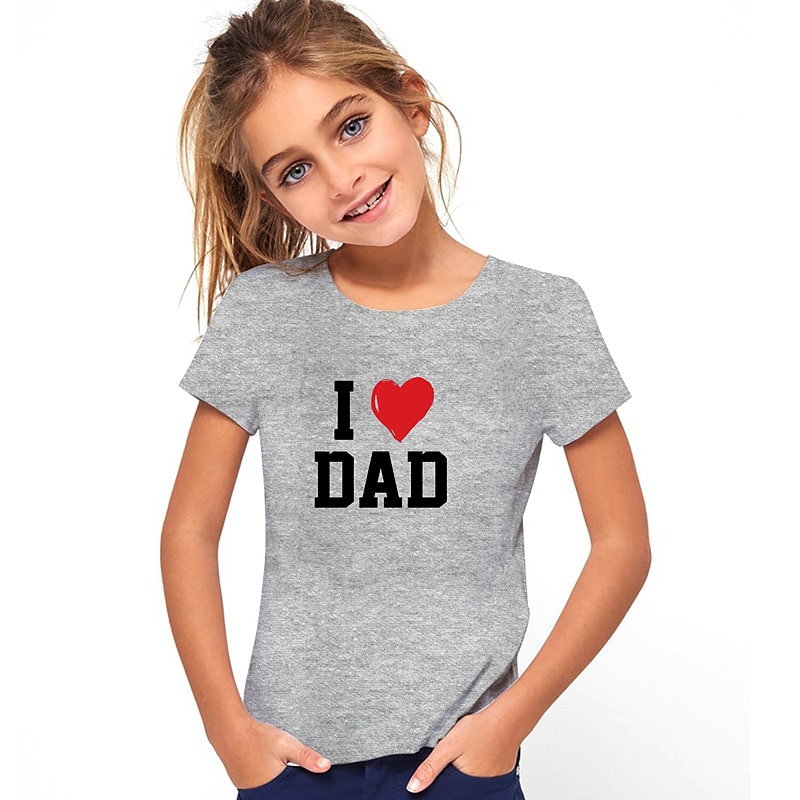 Gyerekek Lány Póló Szöveg Hétköznapi Rövid ujjú Crewneck Divat Pamut 7-13 év Nyár Világosfehér Fekete Fehér 2025 - $13.99 –P8