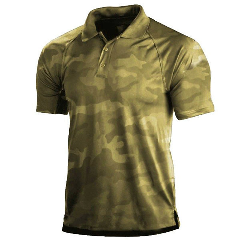 Herr Kamuflasje Kamouflage POLO Shirt Golftröja Kortärmad Skjorta Nedvikt Utomhus Ledigt 3D-tryck Armégrön Marinblå Grön Kaki Grå Mönster Button-Down Kläder Mode Ledigt Bekväm 2025 - $22.99 –P3