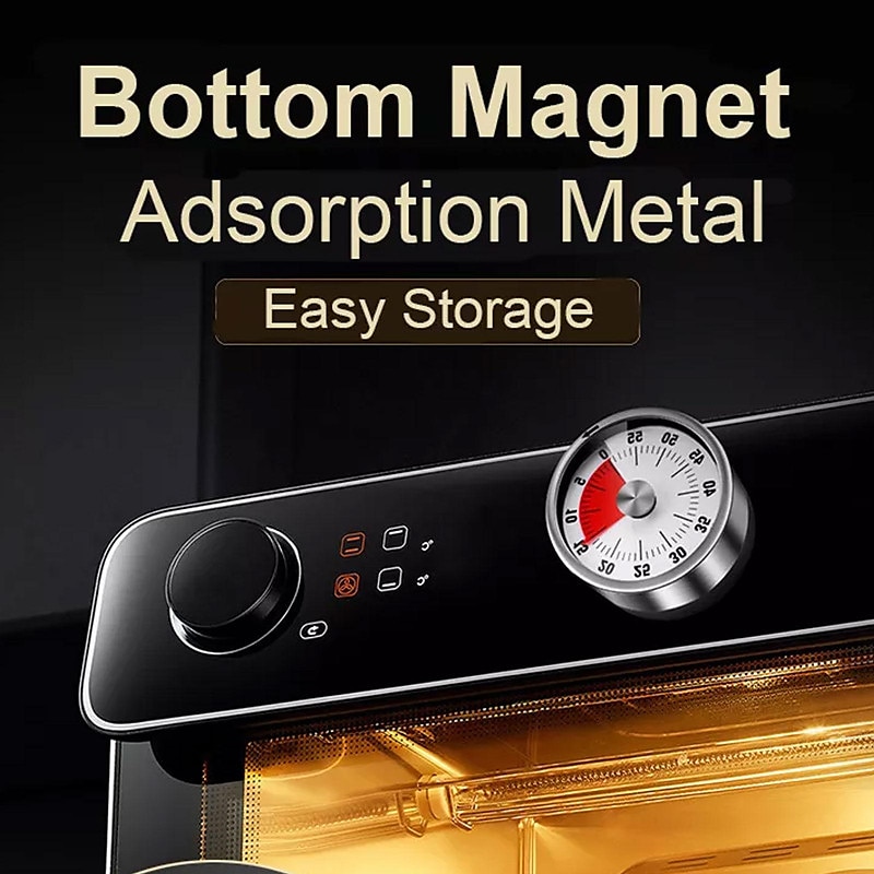 Kitchen Mechanical Timer 60 Minute Alarm Cooking Timer Loud Alarm Magnetic Clock Timer 2025 - $17.99 –P13