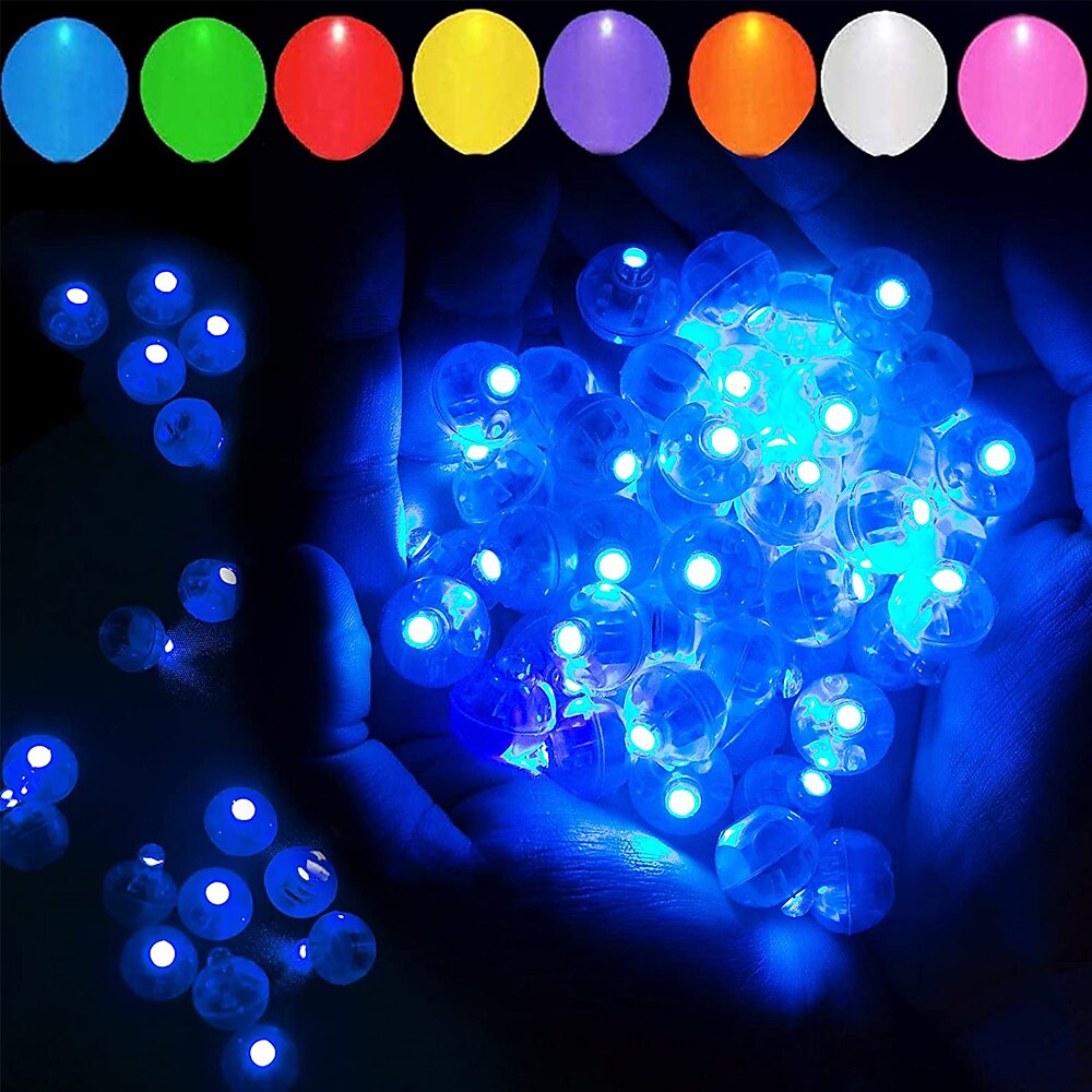 50 stk led ballonglys lite led lys rundt led ball lys egnet for ballongbursdagsfestaktiviteter morsomme innendørs og utendørs bryllupsdekorasjoner 2025 - $22.99 –P1