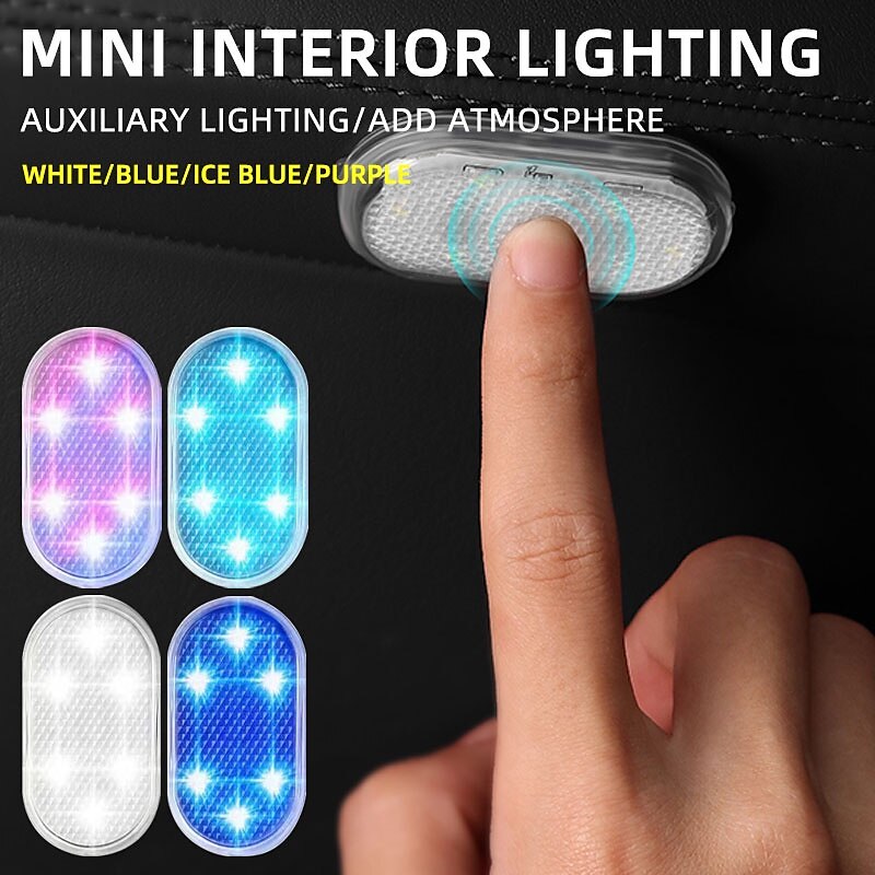 mini led per auto luce d'atmosfera per interni usb ricaricabile magnetica wireless touch light luce di lettura per tetto accessori per interni auto del 2025 a $11.49 –P1