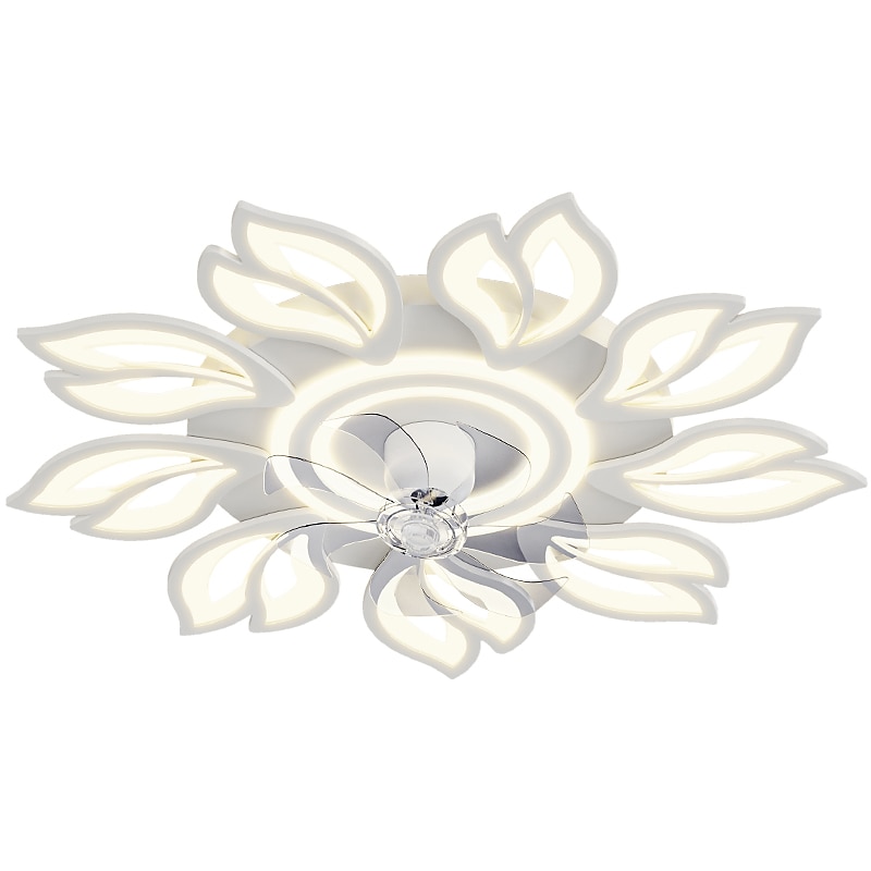 LED Ceiling Fans Dimmable with Remote Contral Flower Design Flush Mount Ceiling Lamp Acrylic Lampshade Chandelier Bedroom Living Room 2025 - $259.09 –P10