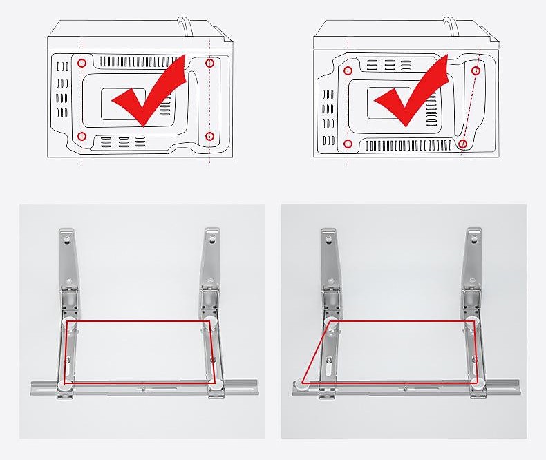 rack de forno de microondas de aço inoxidável rack de armazenamento de cozinha retrátil rack de forno montado na parede de 2025 por $28.99 –P9