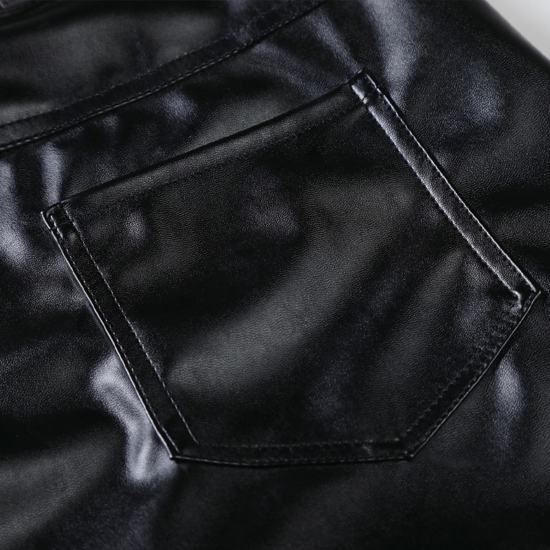Men's Skinny Trousers Casual Pants Solid Color Comfort Breathable Full Length Daily Going out Streetwear Fashion Stylish Black White Micro-elastic 2025 - $33.99 –P6
