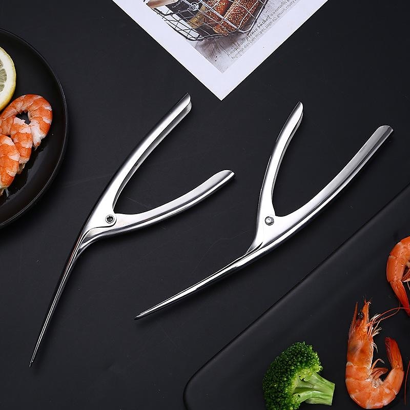 Pinza pela gamberetti in acciaio inossidabile 304 dispositivo aperto per gamberetti pipi gamberetti gadget da cucina per la casa del 2025 a $8.99 –P3