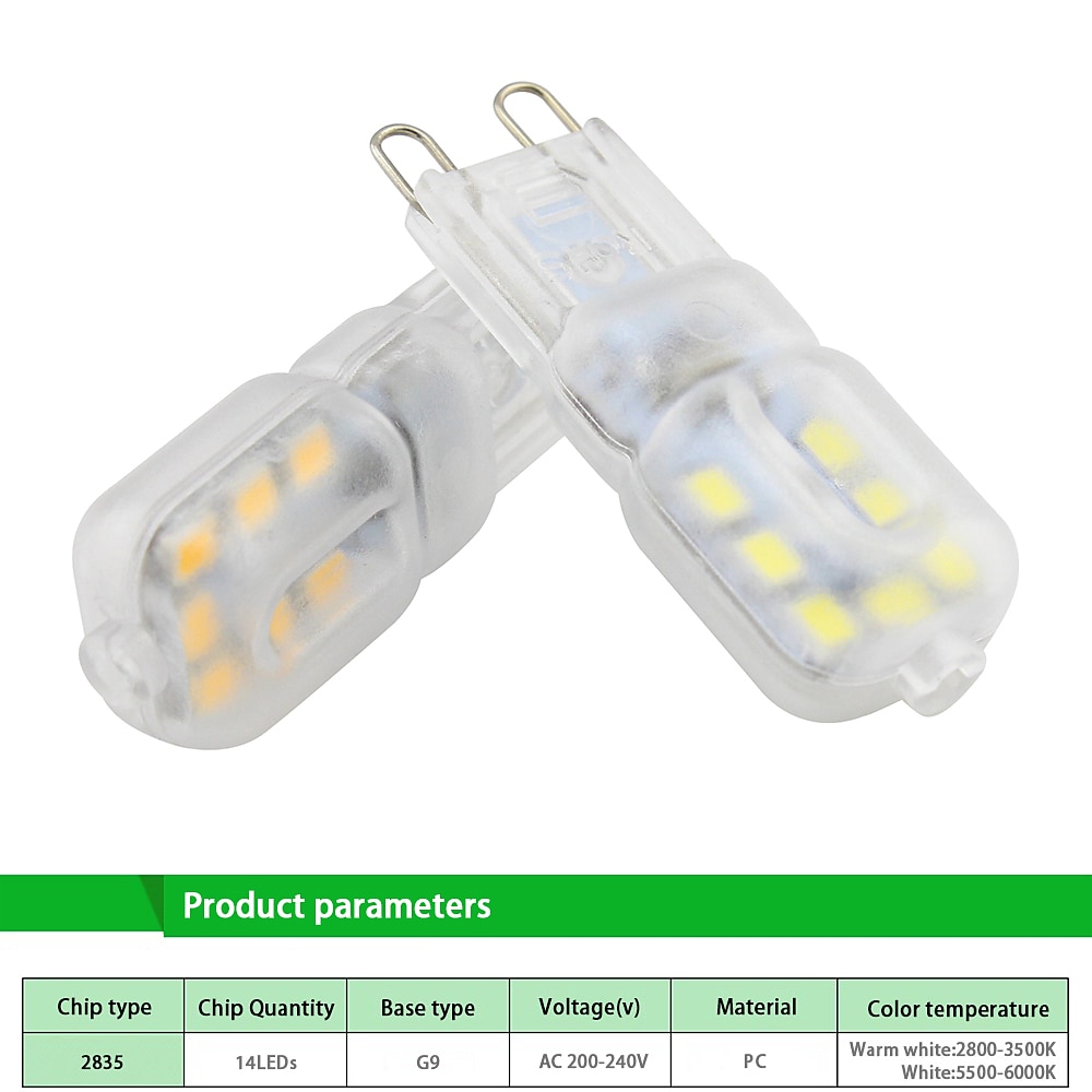 G9 LED Bulb AMAZING POWER 220V JC G9 Bi Pin Bulb G9 20W Halogen Bulb Replacement 3000K 6000K 4-Pack 2025 - $13.99 –P2