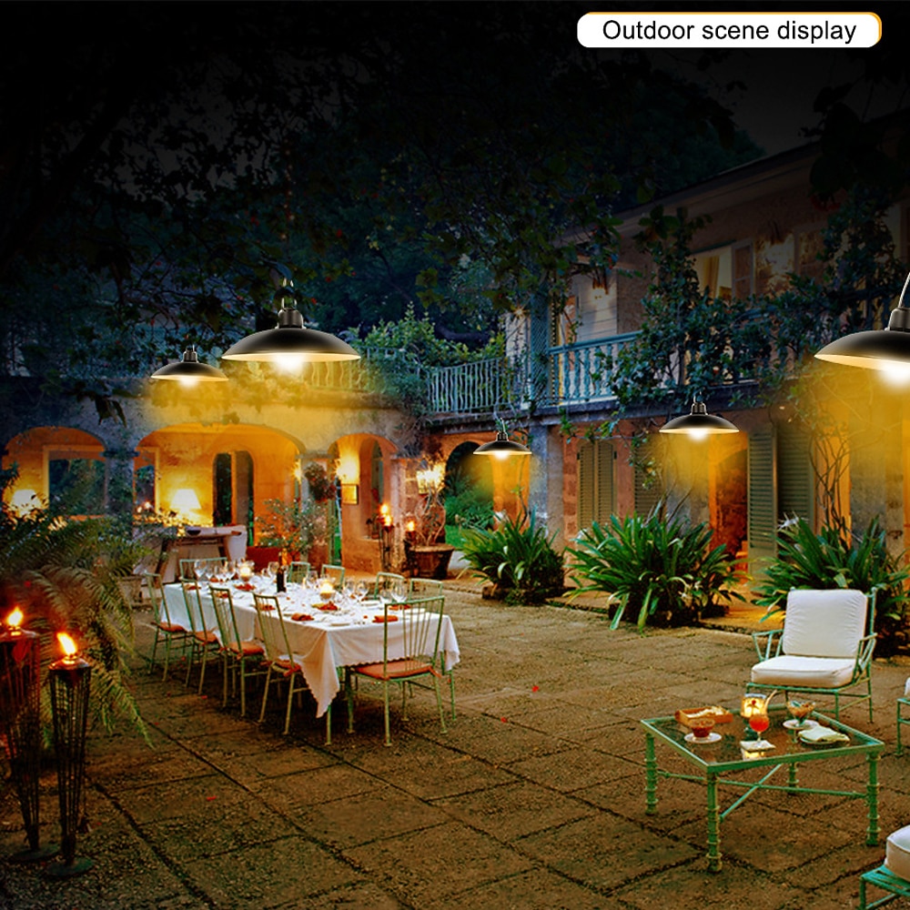 Solar Pendant Light Outdoor IP65 Waterproof 2 Head Indoor Solar Lamp with Cable Remote Controller for Courtyard Garden Indoor Lawn Landscape 2026 - $74.99 –P9