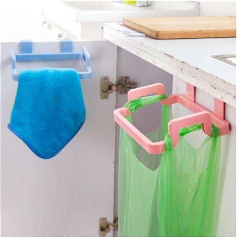 1pc Mini Trash Bag Holder For Cabinet Doors And Cabinets Hanging