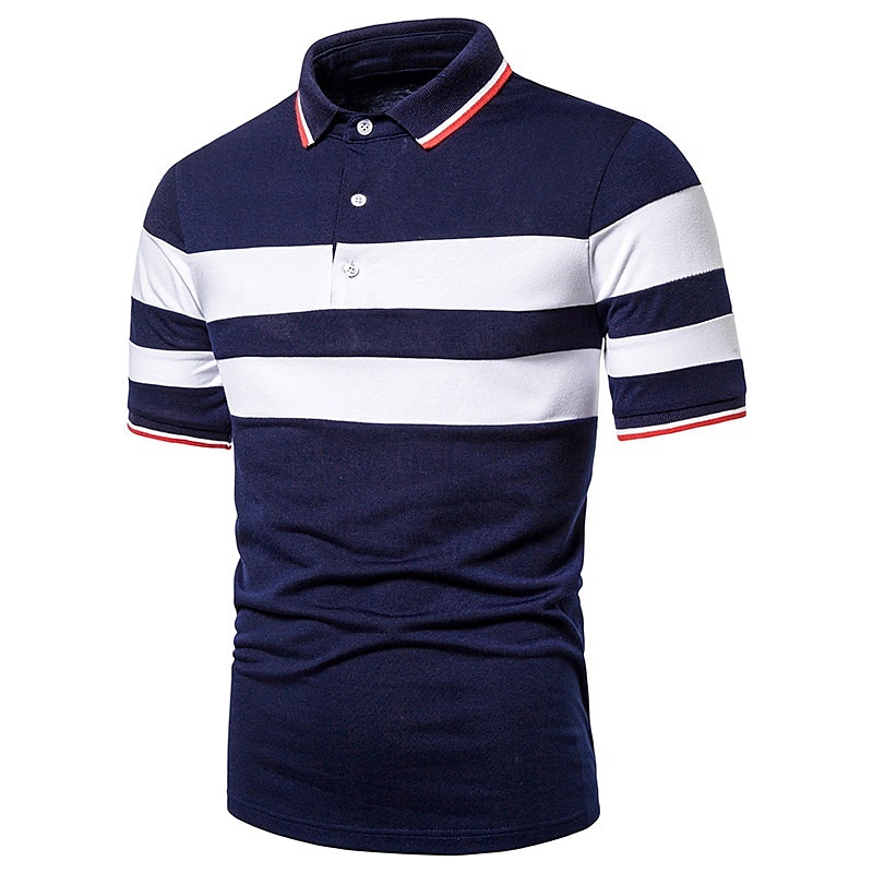 Voor heren POLO Shirt Golfshirt Casual Feestdagen Klassiek Korte mouw Modieus Basic Kleurenblok nappi Zomer Normale pasvorm Zwart Wit Donker rood Donker Marine Grijs POLO Shirt 2025 - $12.49 –P5