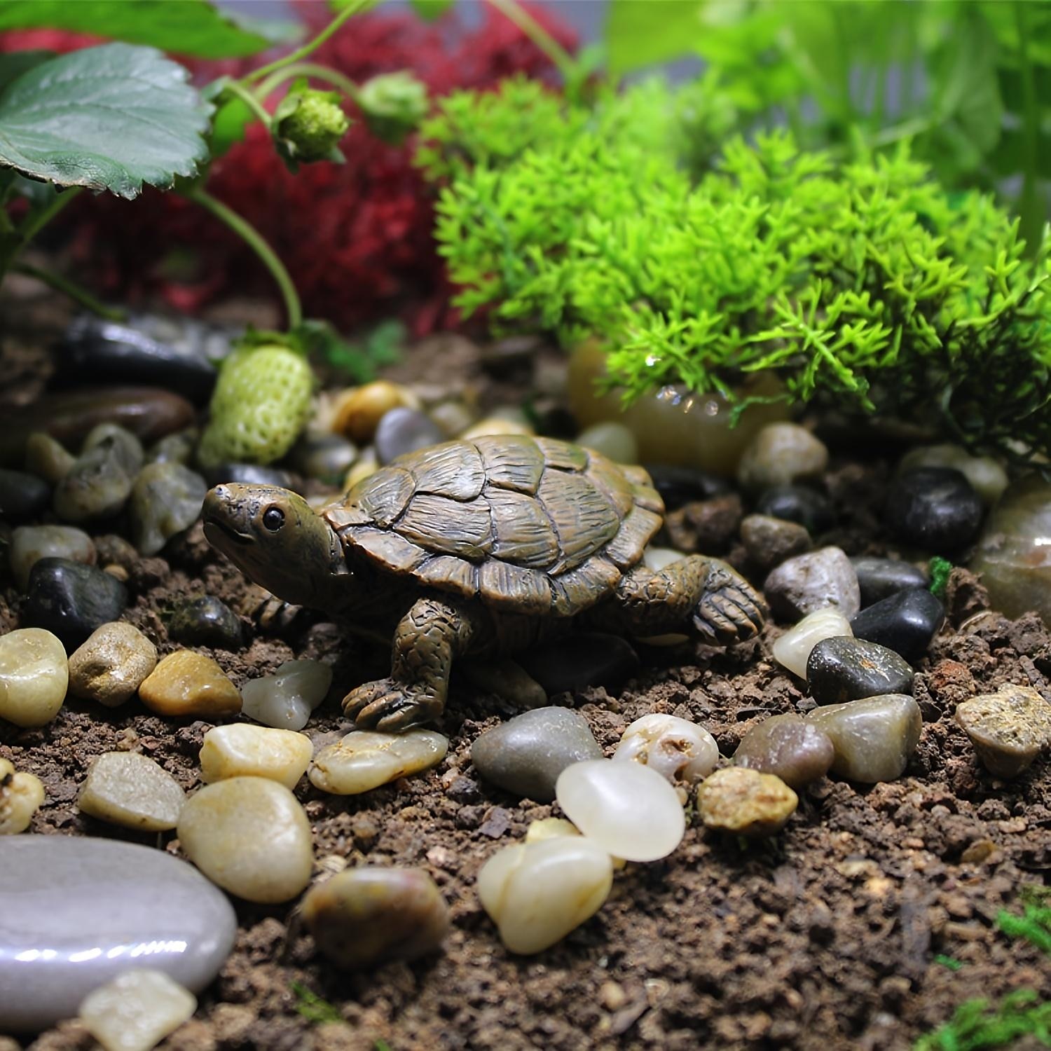mini teknősök miniatűr figurák szimuláció kis teknős dísz valósághű tengeri teknősök gyanta aranyos tengerpart tengeri teknősök bonsai kézműves tündérkert zamatos virágtartó dekoráció 2025 - $5.49 –P6