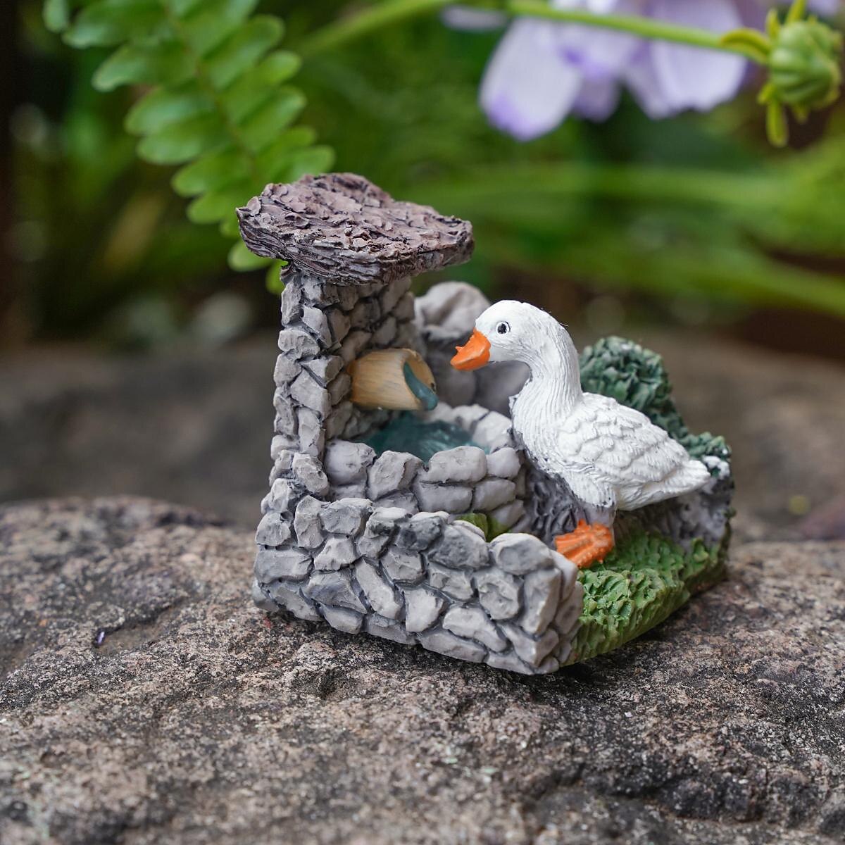 Drinking Duck Micro Landscape Ornaments Outdoor Garden Creative Resin Crafts 2025 - $5.49 –P3
