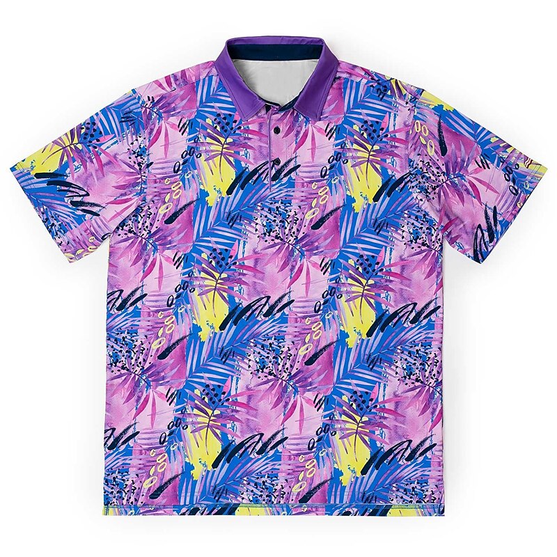 Derby de Kentucky Hombre Floral Camisas polo hawaianas Camiseta de golf Manga Corta Camisas de polo Camisas con cuello Casual Ropa de playa Ropa de vacaciones Ropa tropical Trajes de fiesta Botones 2025 - $22.99 –P4