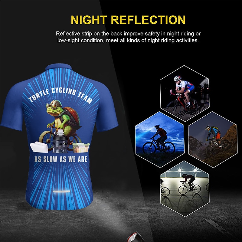 Men's Cycling Jersey Graphic Letter & Number Funny Short Sleeve Bike Jersey Top with 3 Rear Pockets Mountain Bike MTB Road Bike Cycling Quick Dry Reflective Strips Back Pocket Moisture Wicking Sports 2025 - $29.99 –P4