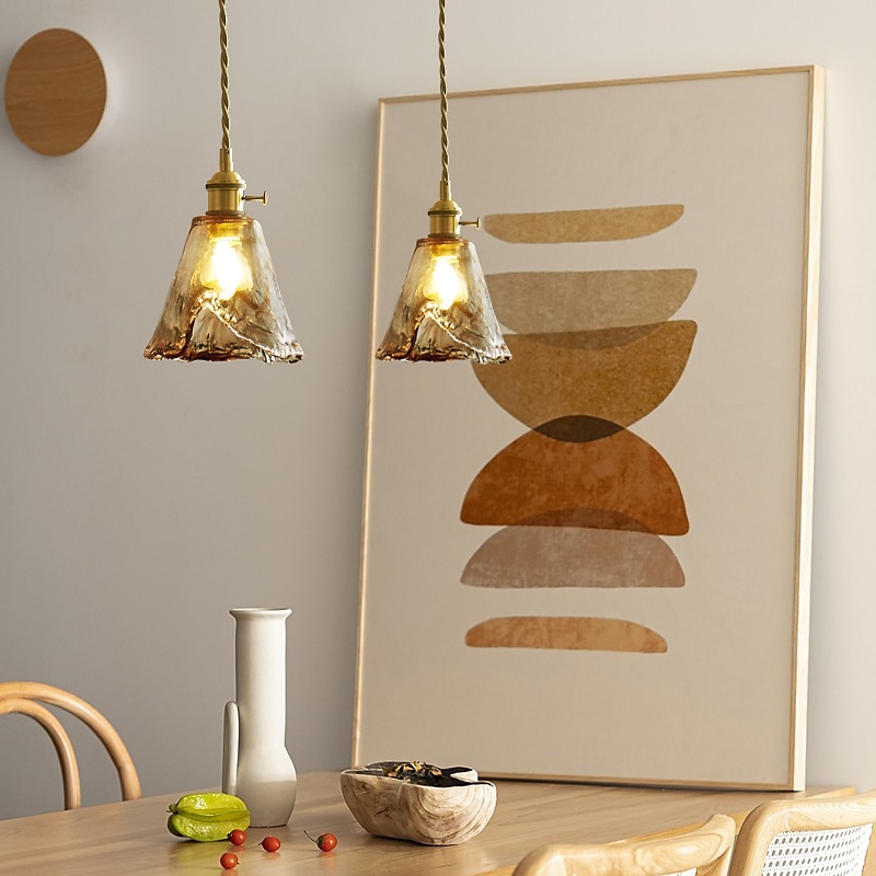 LED Pendant Light Mini Glass Copper Pendant Ceiling Hanging Light with Glass Shade Clear Glass Pendant Lighting for Bedroom Living Dining Room Kitchen 2025 - $148.99 –P2