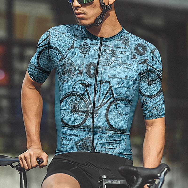 Voor heren Wielrenshirt Grafisch Grappig Korte mouw Fietsen Shirt Kleding Bovenlichaam met 3 achterzakken Bergracen Wegwielrennen Sneldrogend Reflecterende strips Achterzak Vochtregelerend Sport Rood 2026 - $30.99 –P7
