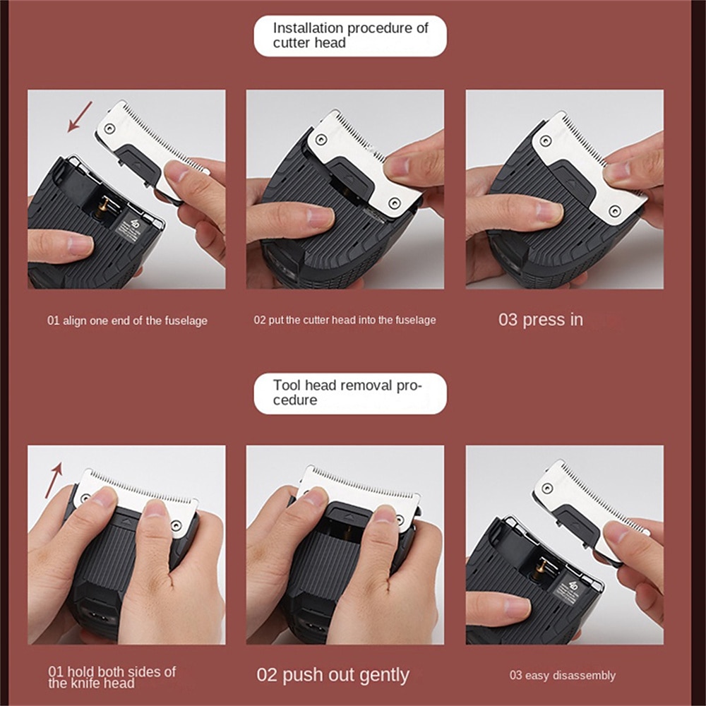 1 шт. машинка для стрижки волос для мужчин для стрижки волос беспроводной перезаряжаемый триммер металлический набор для ухода бритва для бороды для домашнего использования подарок на День святого 2026 - $47.99 –P9