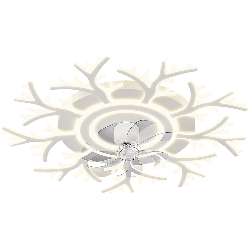 Ventilatori A Soffitto A Led Dimmerabili Con Telecomando A Forma Di Fiore Design Da Incasso A Soffitto Con Paralume In Acrilico Lampadario Camera Da Letto Soggiorno del 2025 a $424.69 –P6