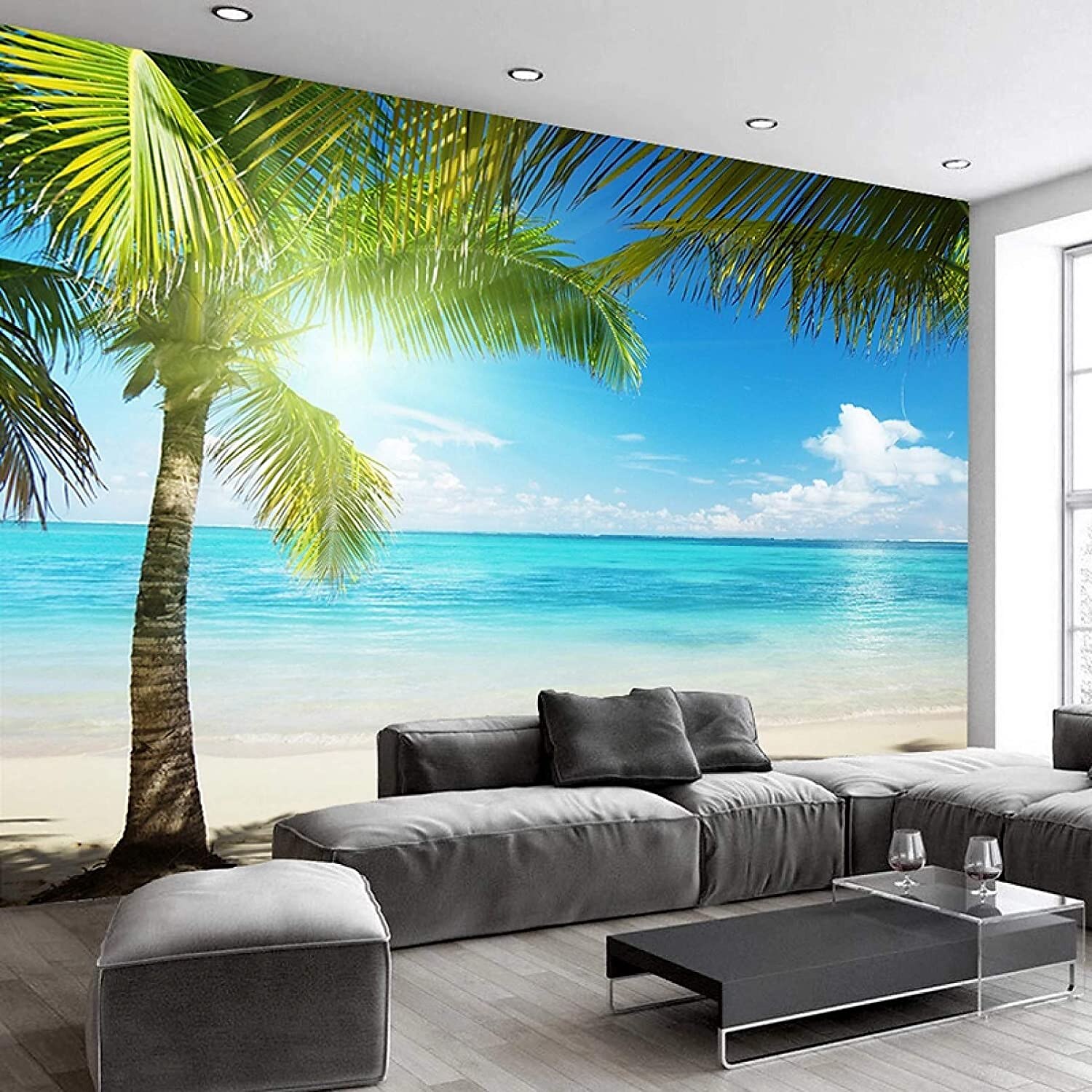 muurschildering behang muursticker die print peel en stick verwijderbare zelfklevende landschap zee boom pvc/vinyl home decor 2025 - $43.99 –P13