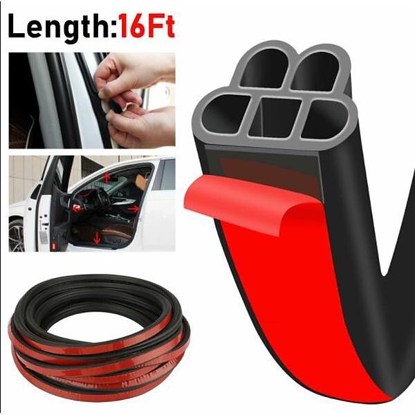Starfire 5M L-shaped car door trunk sealing strip rubber sealing strip edge universal 5 meters high-quality car quiet solution rubber sealing strip shape sound insulation bumper strip 2025 - $12.99 –P1