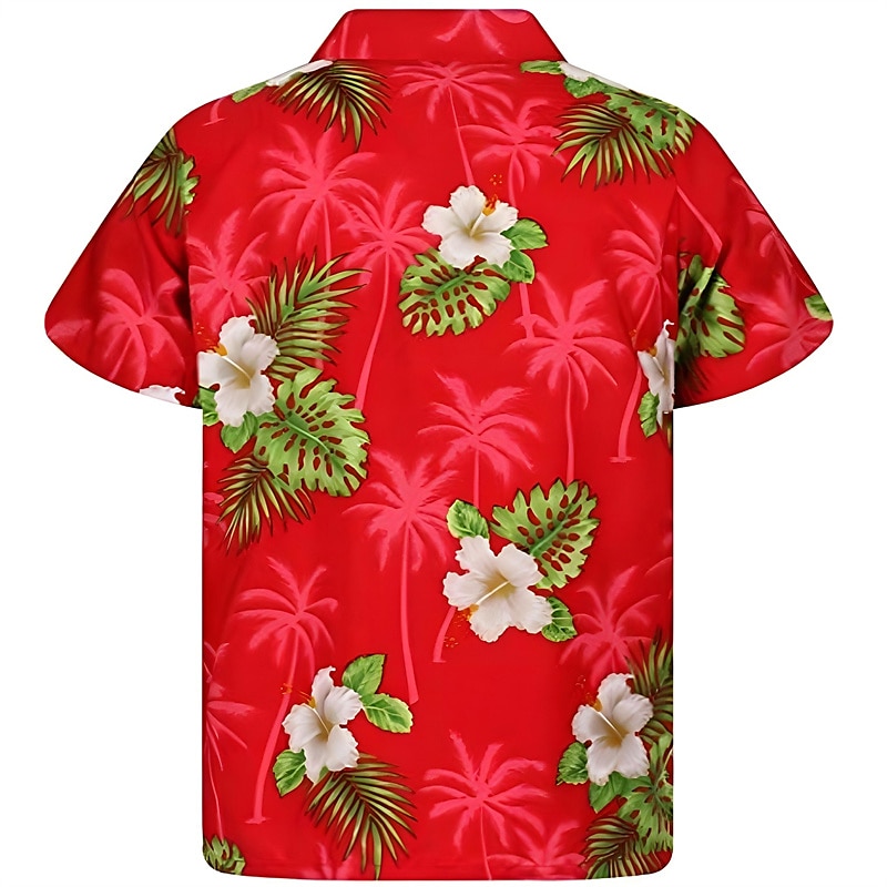 Bărbați Floral Grafic Flori tropicale Cămașă Cămașă de vară Cămașă casual Manșon scurt Cămașă Răsfrânt Modă Șic Stradă De Bază Casual Zilnic Hawaiian Roz Îmbujorat Roșu-aprins Albastru piscină S M L 2025 - $24.99 –P8