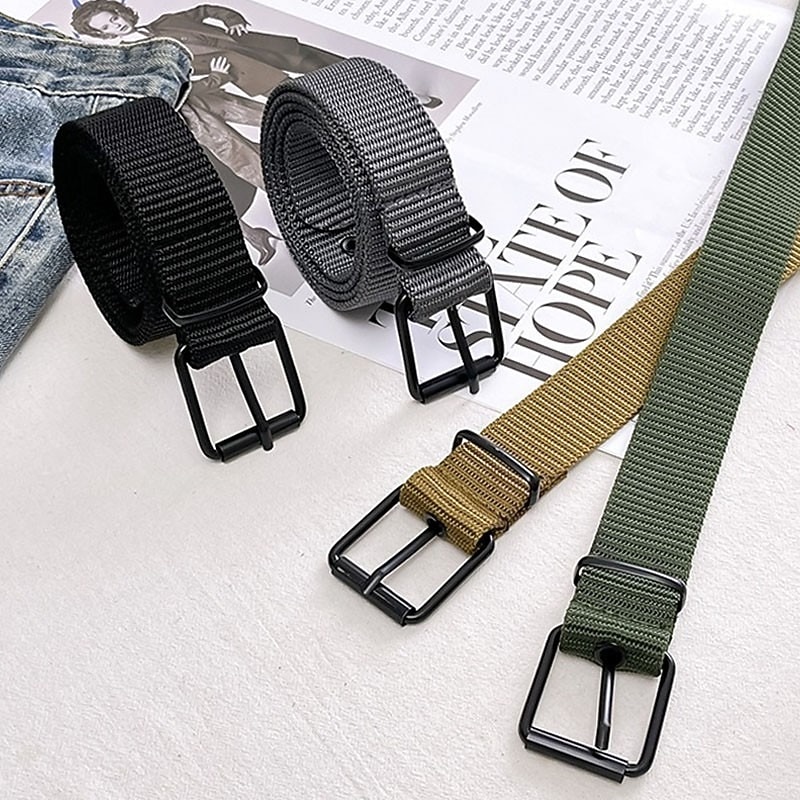 Муж. ремень Тактические пояса холст Нержавеющая сталь / железо Армия армия Полотняное плетение Синий Черный На каждый день На выход выходные Нейлоновый рабочий ремень Web 2025 - $7.99 –P2
