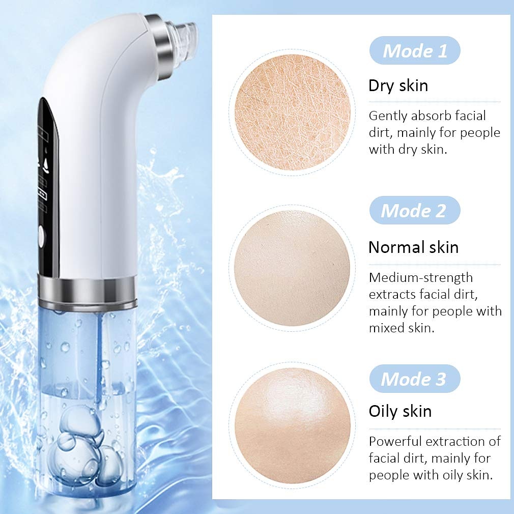 Electric Purple Light Therapy Small Bubble Water Cycle Blackhead Remover Pore Acne Pimple Removal Vacuum Suction Facial Cleaner Tool 2024 - $22.99 –P4