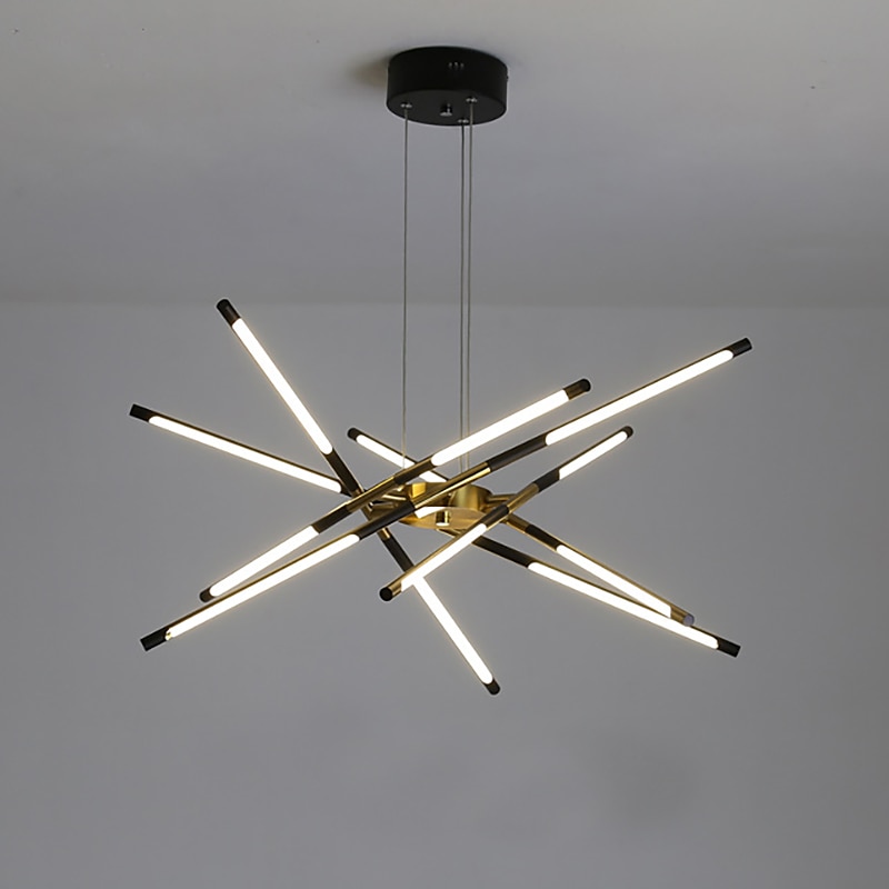 luz colgante led 80cm 8/12-cabeza regulable metal acrílico sputnik diseño para comedor dormitorio lámparas colgantes 110-240v solo regulable con control remoto 2025 - $399.99 –P2