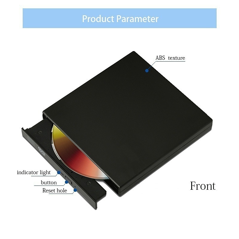 External CD DVD Drive USB 2.0 Slim Protable External CD-RW Drive DVD-RW Burner Writer Player For Laptop Notebook PC Desktop Computer 2025 - $33.99 –P5