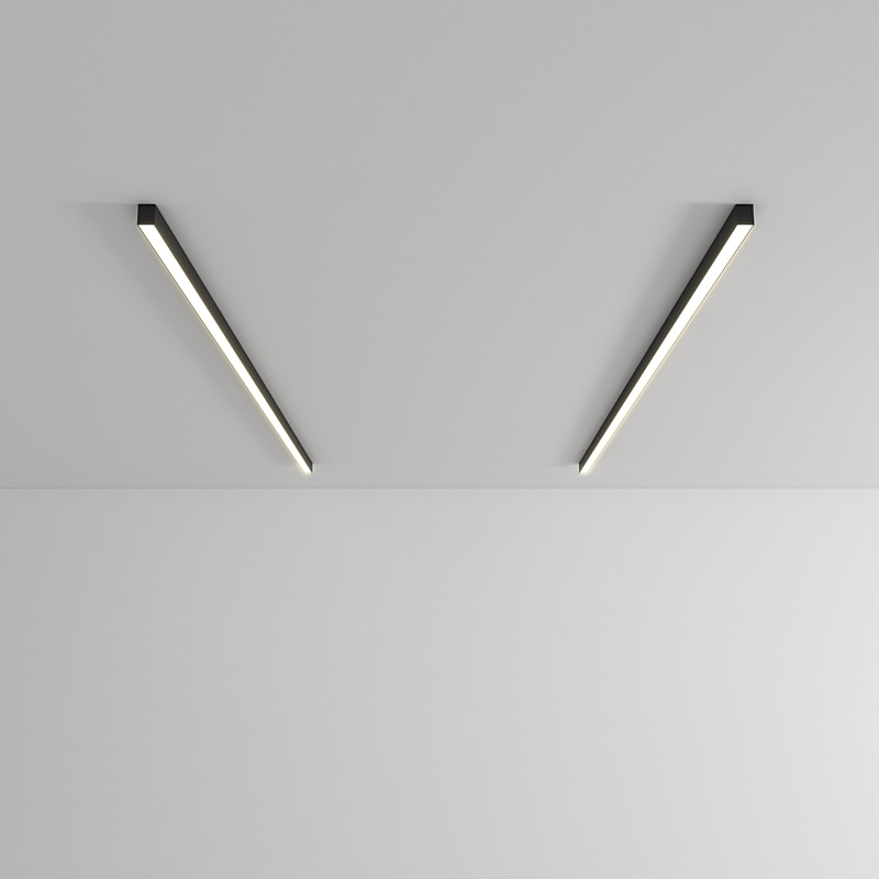 plafoniera a led dimmerabile 60cm 80cm line design plafoniere in metallo acrilico per soggiorno ufficio 110-240v del 2025 a $97.99 –P4