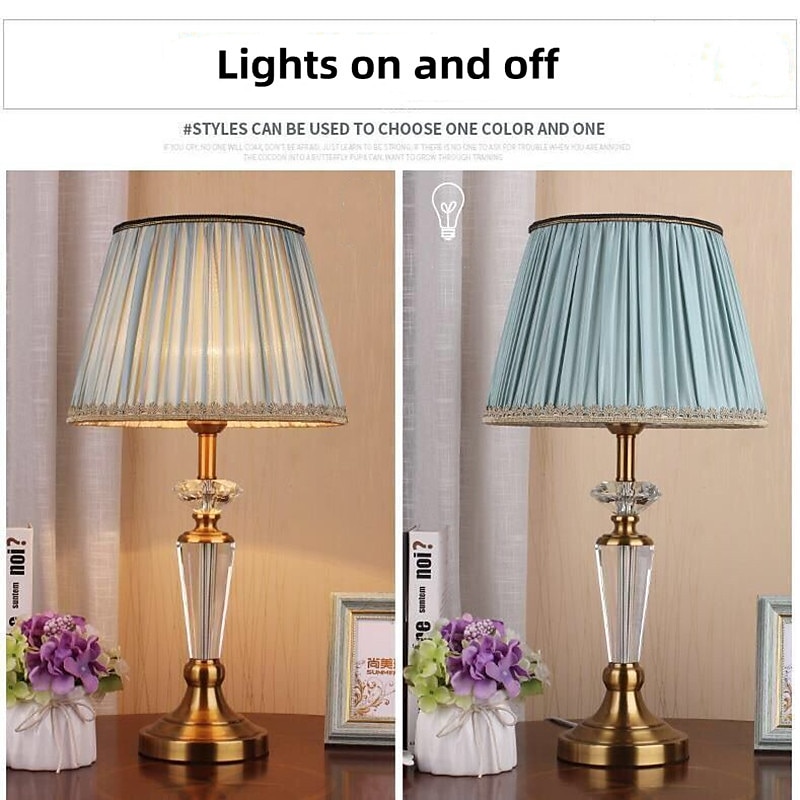 Bedside lamps Multi-shade / Ambient Lamps Crystal / Nordic Style For Living Room / Bedroom Metal Green 2025 - $237.29 –P4