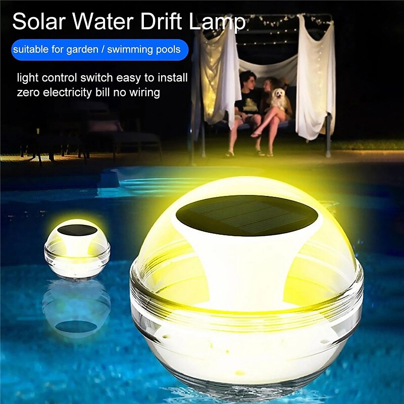 Outdoor Solar Water Drift Lamp LED Floating Lights IP65 Waterproof For Swimming Pool Light Submersible LED Lights Garden Pool Pond Fountain Colorful Lighting 1X 2X 2025 - $18.99 –P2
