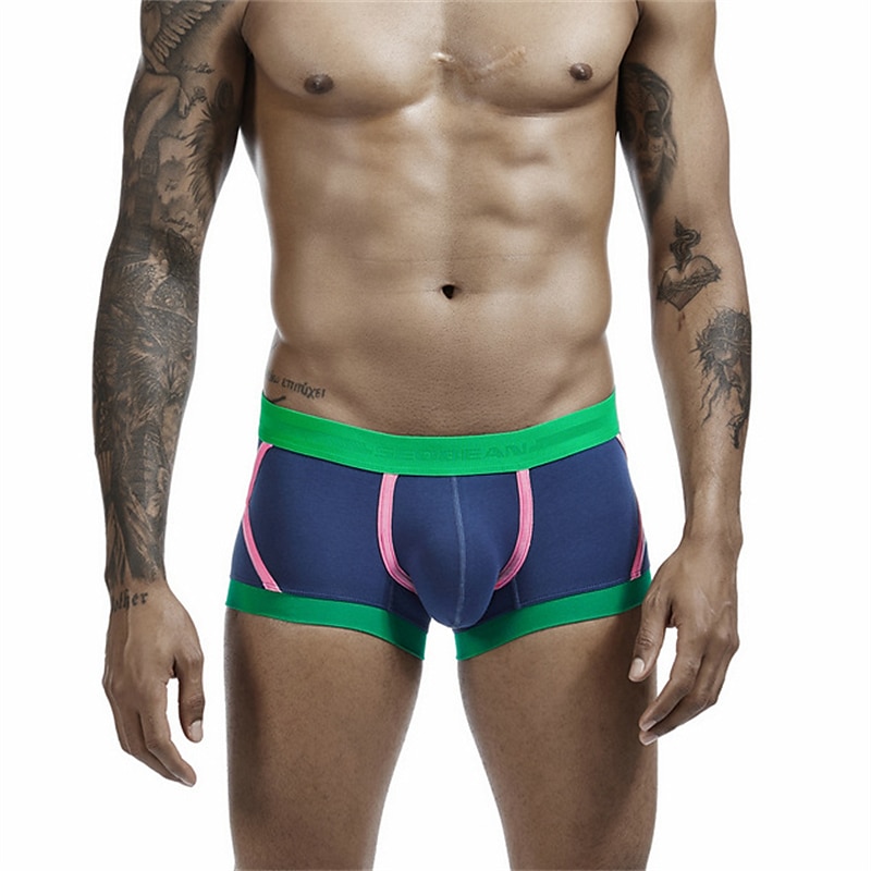 Men's 1 PC Boxers Underwear Briefs Brief Underwear Print Spandex Polester / Cotton Blend Washable Comfortable Graphic Prints Low Rise Black White 2025 - $10.49 –P2