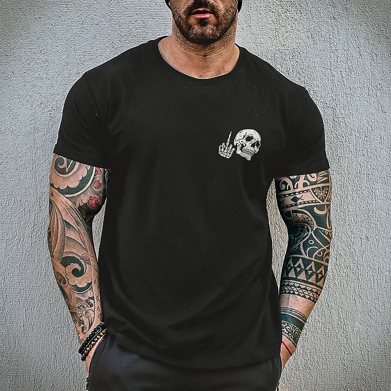 Voor heren Grote maten T-shirt Groot en klein Grafisch Ronde hals Afdrukken Korte Mouw Streetwear Stijlvol Casual Tops Buiten Uitgaan Tops 2026 - $14.99 –P2
