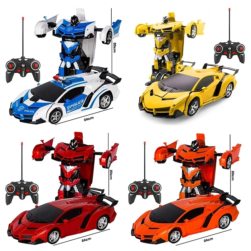 Remote Control Transform Car Robot Toy With Lights Deformation RC Car 360Rotating Stunt Race Car Toys 2025 - $30.99 –P12