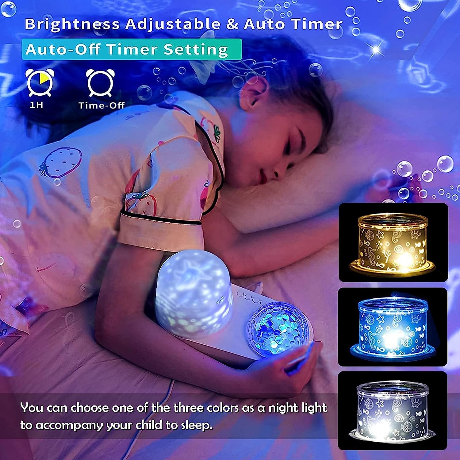 Ocean Light Projector Jellyfish Lamp 360 Degree Rotating Night Lights Projector 6 Colors Double-Layer Stereo Projection Effect Galaxy Projection Night Light Kids Toys Birthday 2025 - $28.99 –P2