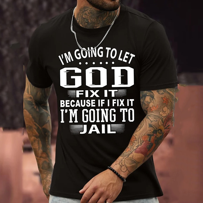 Homme Lettre Impressions Graphiques Foi T-shirt T-shirt graphique 100% Coton Manche Courte Graphique Chemise Noir Blanche Marine foncé T-shirt confortable Vacances Rue Vêtements de créateurs de mode de 2025 ? $15.99 –P1