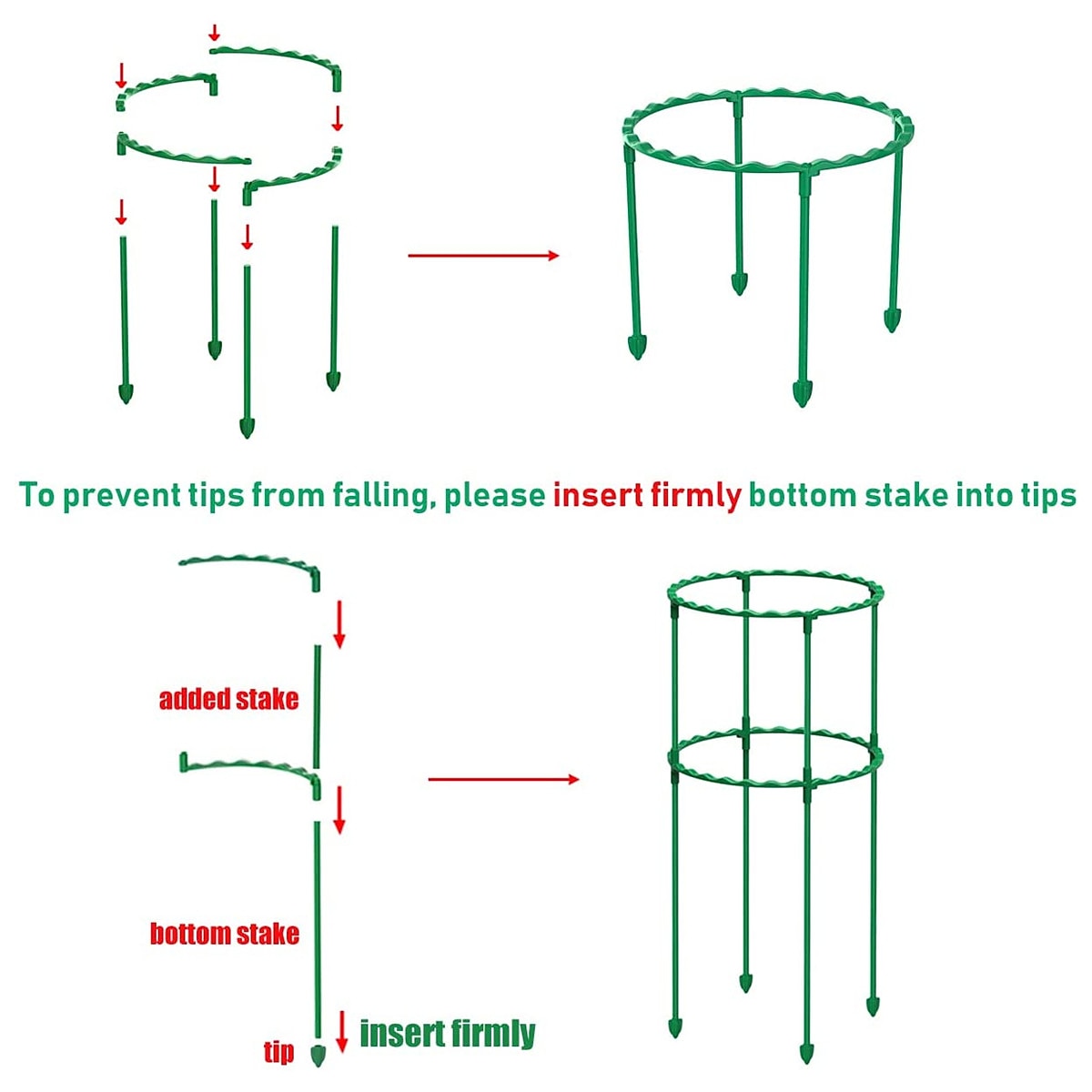 DIY Tomato Cages Plant Support CagesAssembled Multi -layer Adjustable Garden Trellis for Vegetables Fruits Climbing Plants Pots Flowers Vines 2025 - $6.99 –P3
