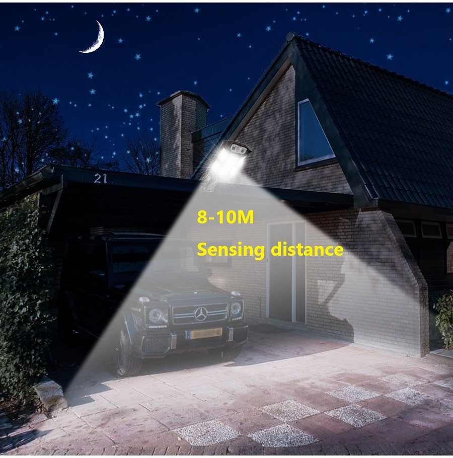 solcellegatelys utendørs ip65 bevegelsessensor fjernkontroll solcelledrevet vegg LED lampe 3 lysmodus lys for hage terrasse dekor garasje lys 1 stk 2026 - $33.99 –P2