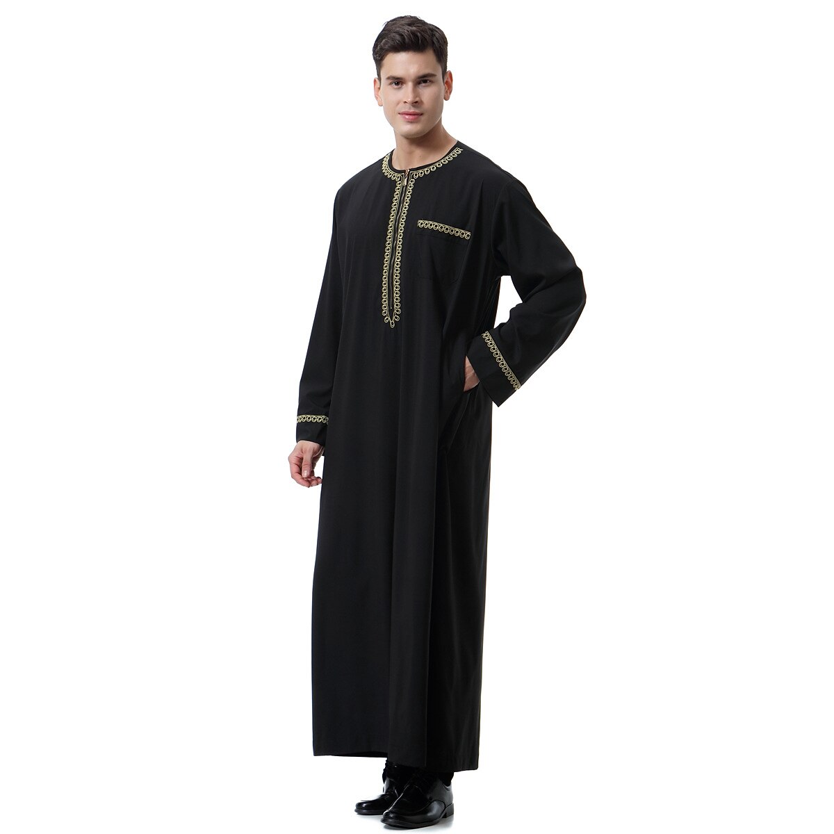 رجالي رداء - روب ثوب / جبة ديني سعودي عربي العربية مسلم رمضان بالغين / قمصان الرضعثوب الراقص 2025 - $48.99 –P7