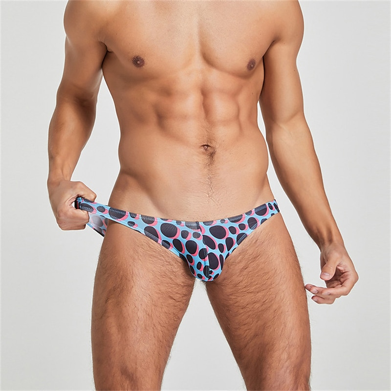 Herren 1 PC Slip Bedruckt Polyester Elasthan Waschbar Komfortabel Grafik-Drucke Tiefe Hüfthöhe Schwarz Blau 2025 - $8.99 –P6